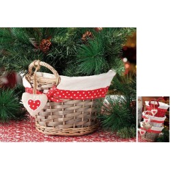 Cesto Salice foderato 3 colori D25 h20