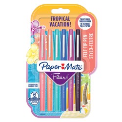 Blister 6 Papermate Flair Tropical Vacation