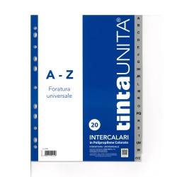 Intercalare PPL A4 A-Z Tinta Unita colore grigio
