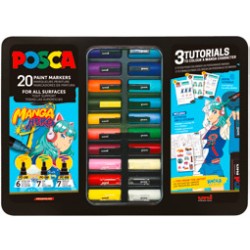 Valigetta 20 UniPosca punte assortite MANGA