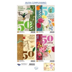 Sc.12 Bg.COMPLEANNO 50 Anni c/oro 4 sogg