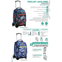 Zaino Trolley YUB Daydenim 2ruote 2 col