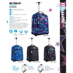Zaino Trolley Big Appack Happful. 2 ruote 4 colori