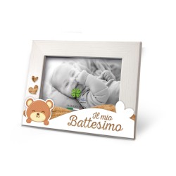 Cornice Battesimo tag in legno 13x18