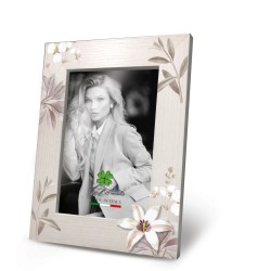 Cornice legno tag fiori 13x18