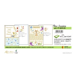 Sc.12 Biglietti Comunione Azzurro  2 sog 12x18