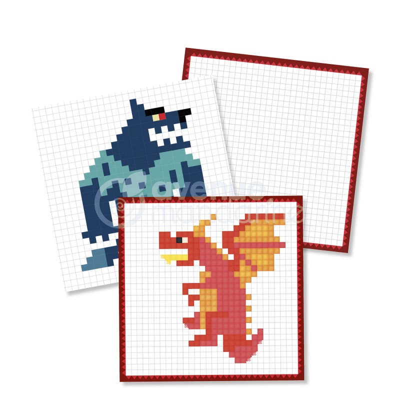 Graffy Pixel Creature fantastiche Avenue Mandarine | COLORARE 