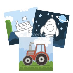 Graffy Easy Mezzi di trasporto Avenue Mandarine | COLORARE 