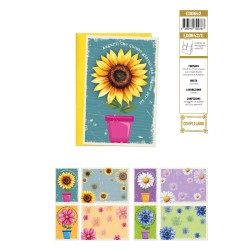 Sc.12 Bg Compleanno fiori 4 sogg 12x18