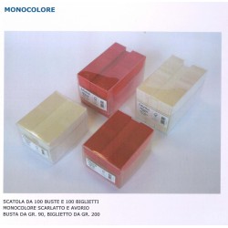 Sc. Monocolore Rosso 100bs+100 biglietti Formato 9 Cartotecnica Favini | Biglietti Visita 