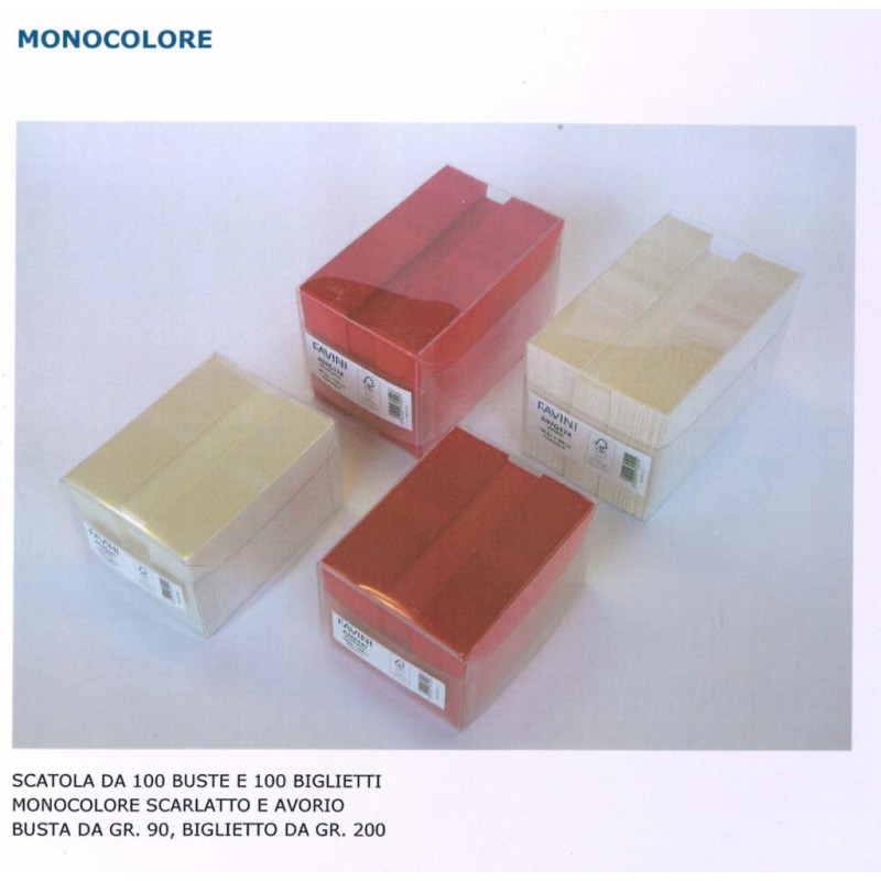 Sc. Monocolore Avorio 100bs+100 biglietti Formato9 Cartotecnica Favini | Biglietti Visita 