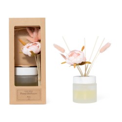 Diffusore c/fiore rosa 100ml h30 in conf. regalo