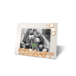 Cornice legno con tag Famiglia 13x18