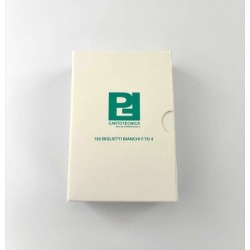 Cf.100 biglietti bianchi Formato 4 (7,5x11,2)
