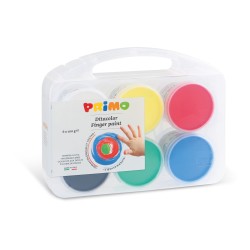 Valigetta 6 bar colori a dita 100gr colori base