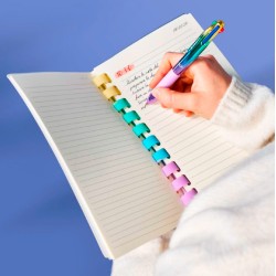 Notes Rainbow Pastel B5 anelli silicone