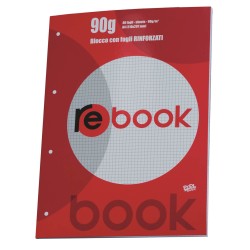 Blocco collato rinforzato Rebook A4 90gr 40 fogli