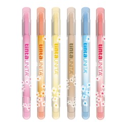 Evidenziatori penna TU BE HAPPY  6 Col Ink Glitter