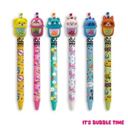 Penna Click Clack Cancellabile ZOO BUBBLE Ink Blu