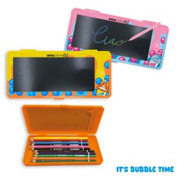 Astuccio rigido con lavagna LCD ZOO BUBBLE