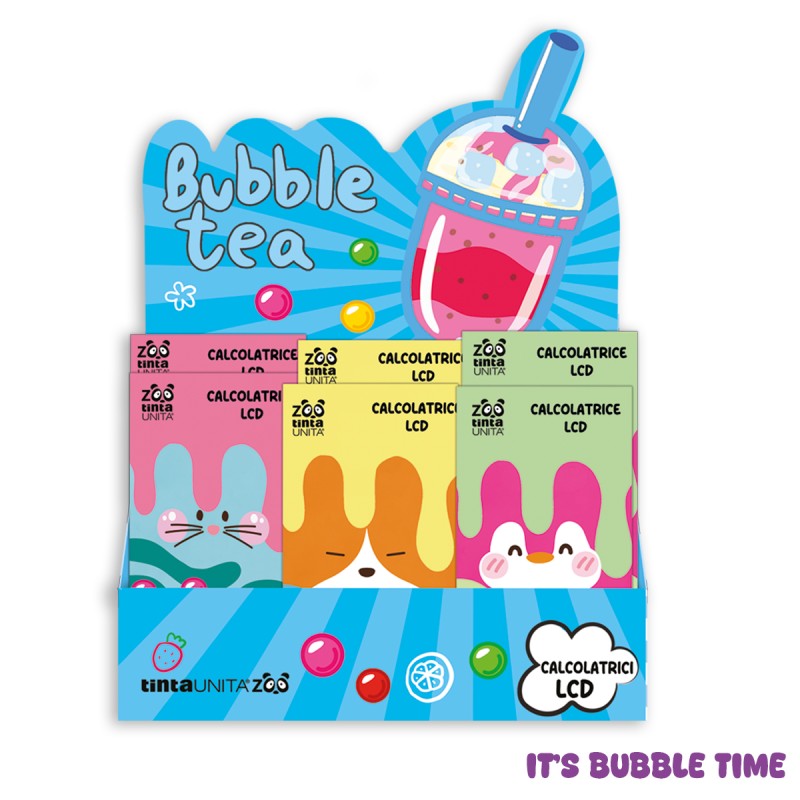 Calcolatrice con pannello LCD ZOO BUBBLE Pool Over - Tinta Unita | Tascabile 