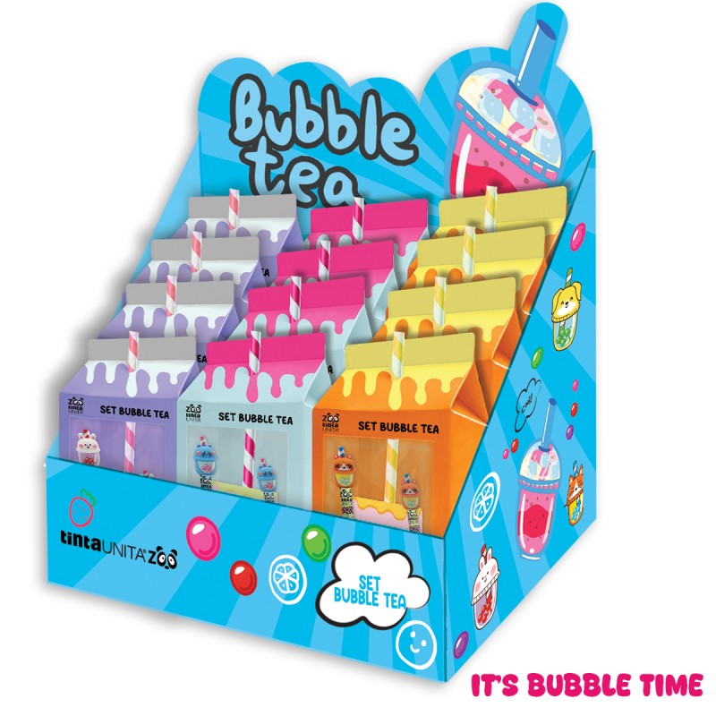 Set ZOO BUBBLE Penna+MiniMatita+Taggy+Temperino Pool Over - Tinta Unita | Expo e Assortimenti Misti 