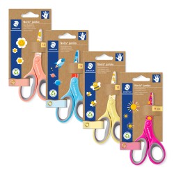 Forbici cm.14 Lama acciaio fiori p.tonda 4 colori