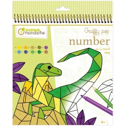 Graffy Colora con numeri Dinosauri