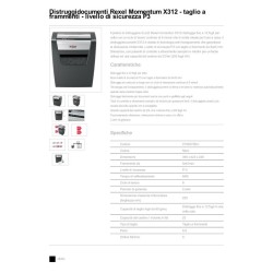 Distruggidocumenti Rexel X312 Momentum P3 Acco-Esselte | Frammento 