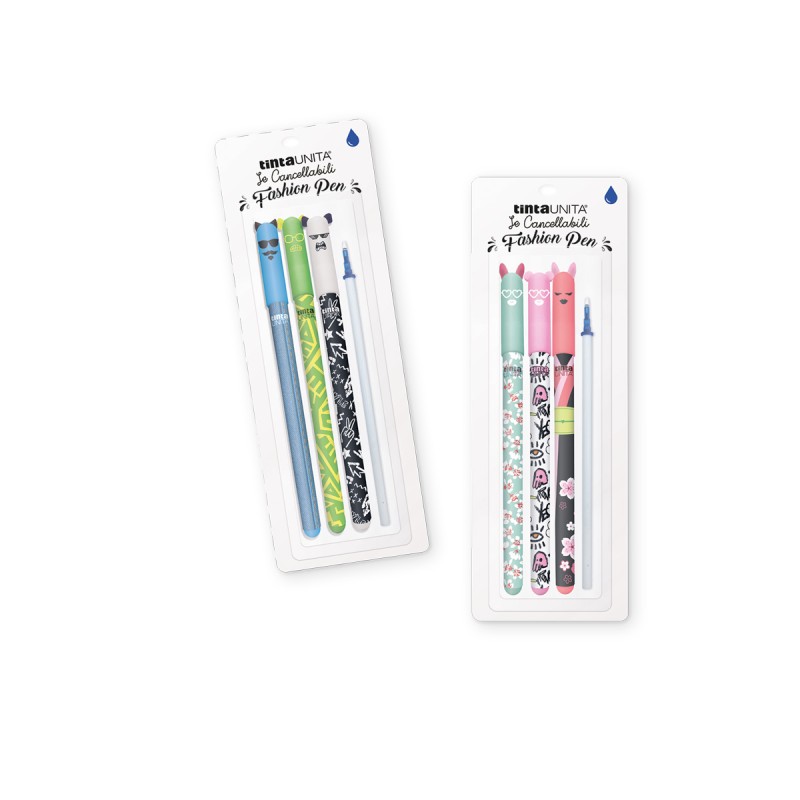 Set 3 penne cancellabili Fashion +1 refill TU Blu Pool Over | Penne cancellabili 