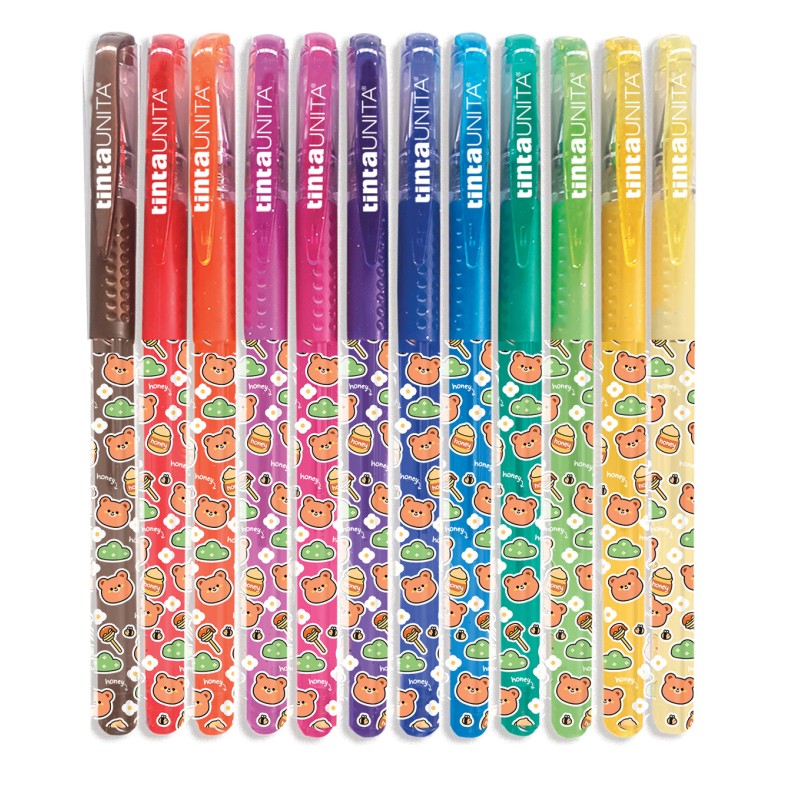 Buste di 12 Glitter Pen colorate TU Pool Over | Penne Glitter 