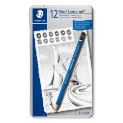 Astuccio metallo da 12 matite Lumograph 100 morbid