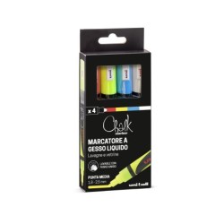 Ast.4 Chalk Marker gesso liquido 4col