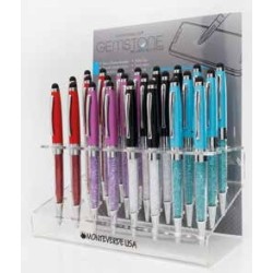 Esp. 24 penne a sfera+touch Gemstone 4 color