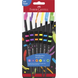 Blister 6 Pennelli soft neri 2-4-6-8-10-12