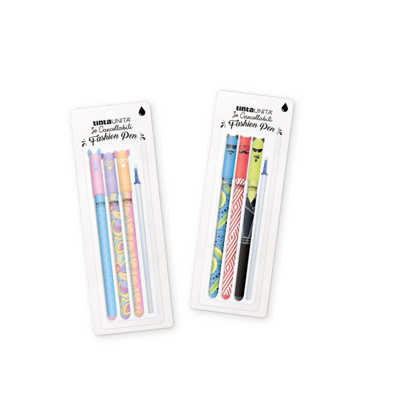 Esp.48 Set 3 penne cancellabili +1 refill TU Blu Pool Over | Penne cancellabili 