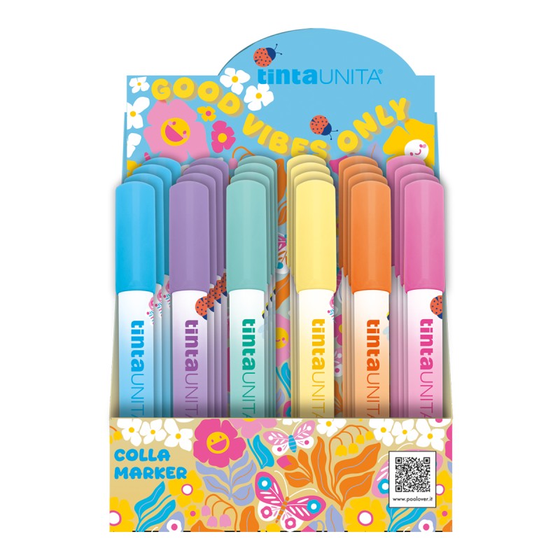 Colla Marker Colorata TU BE HAPPY Fusto Gradient Pool Over - Tinta Unita | Colla liquida 