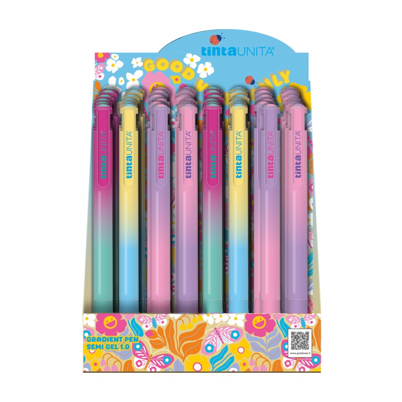 Penna inchiostro semi Gel TU BE HAPPY 1,0 Ink Blu Pool Over - Tinta Unita | Penne a sfera 