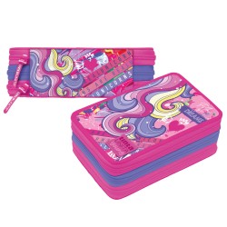 Astuccio 3 Zip Tu Young Unicorno
