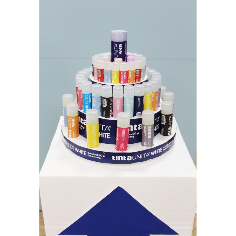 Espositore vuoto per colle stick Tinta Unita White Pool Over - Tinta Unita | Colla stick 