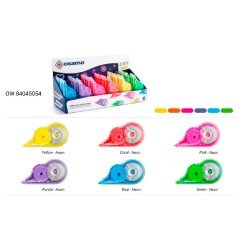 Correttore nastro Osama 20mt NEON 6 colori
