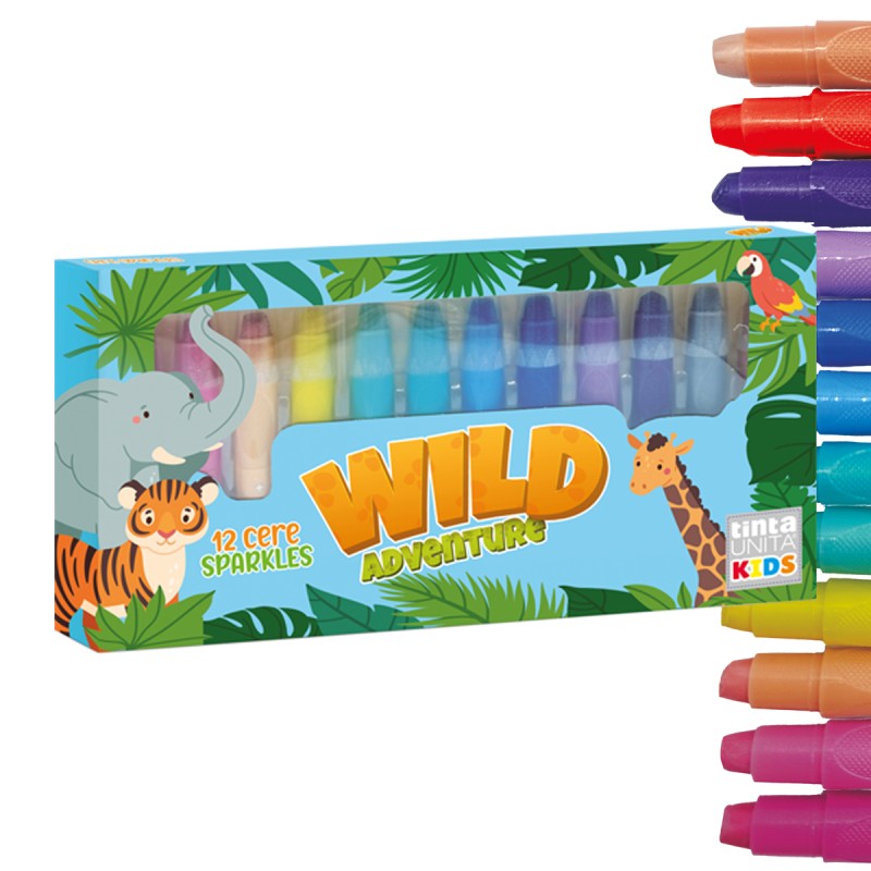 Scatola Cera Sparkles profumata/12 TU KIDS Pool Over - Tinta Unita | Pastelli a cera e a olio 