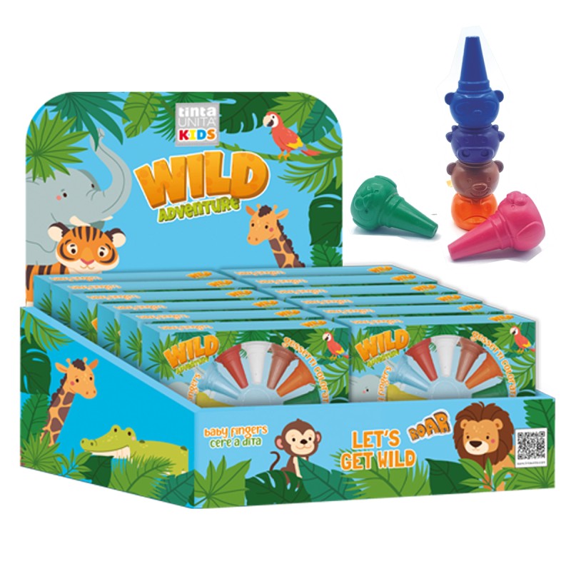 Scatole Cera Colorata Baby Finger/12 TU KIDS Pool Over - Tinta Unita | Pastelli a cera e a olio 