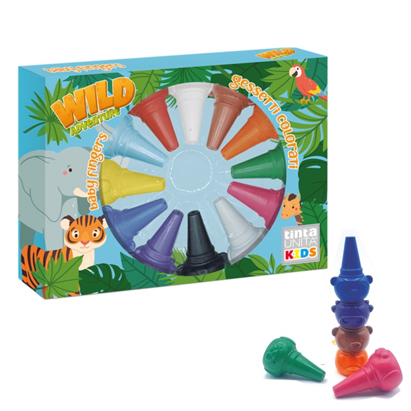 Scatole Cera Colorata Baby Finger/12 TU KIDS Pool Over - Tinta Unita | Pastelli a cera e a olio 
