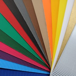 Confezione 10 Cartoncini ondulati 50x70 colorati