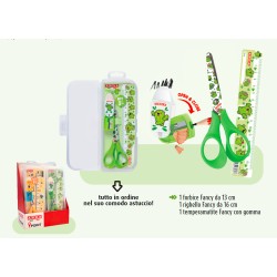 Kit regalo Fancy forbice-righello-temperino 6sog