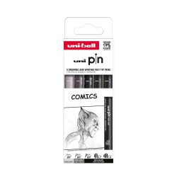 Astuccio Comics  5 UniPIN 2+3 brush