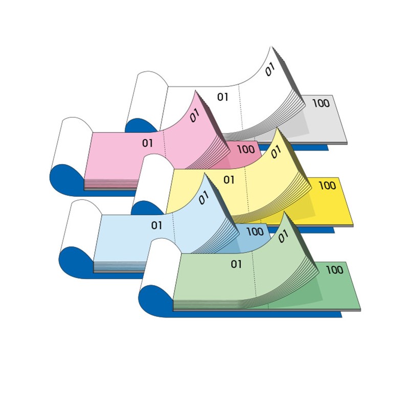 Blocchetti numerati 1-100 / 10 blocchetti col ass BM Arti Grafiche | Blocchi/Ticket numerati 