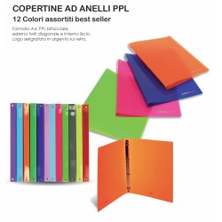 Copertina anelli PPL A4 diametro 16 Tinta Unita