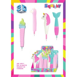 Espositore 24 matite Squishy 3D in 4 grafiche